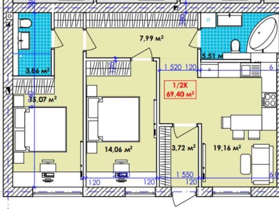 2 кім квартира з земельною ділянкою. М. Богородчани. Новий ЖК Богородчани