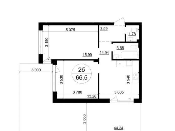 Продаж 2-к квартири, площа: 66,5 м², Брюховичі Брюховичі