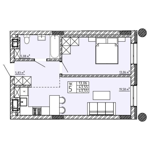 Продаж 1-кім квартири вул. Трускавецька, Галжитлобуд - фото 1