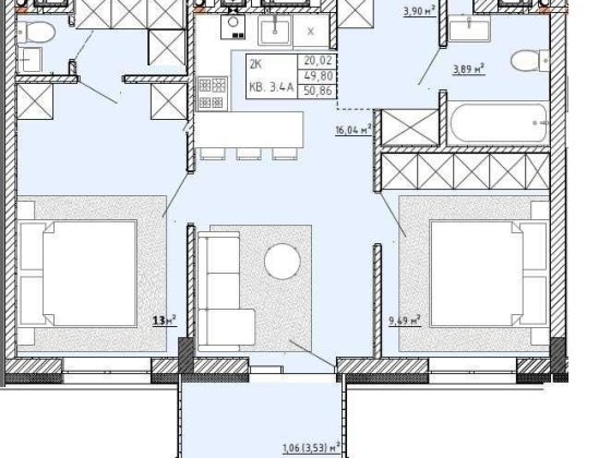 Продаж комфортної 2-кім квартири на околицях Львова в Пустомитах Пустомыты