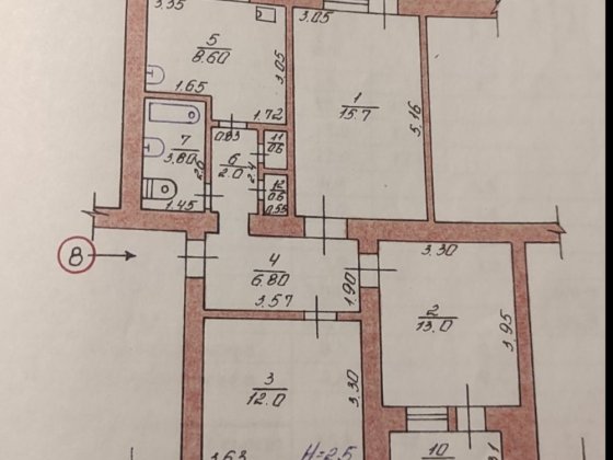 Продам трехкомнатную квартиру Богодухов