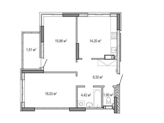 Продаж 2х кімнатної квартири Крона Парк 2 , БЕЗ КОМІСІЇ Бровары