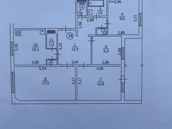 4-кімнатна квартира в центрі міста Борисполь
