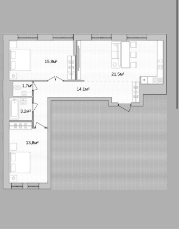 Без% Продаж 2к квартири центрі м.Вишневе - фото 1