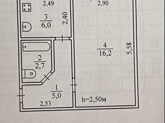 Продам однокомнатную квартиру на 95 квартале. Кривой Рог