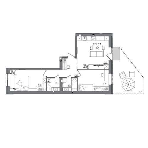 Продам 2 кімнатну квартиру - фото 1