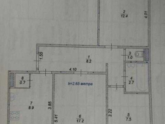 Продам 3-х кімнатну квартиру м-н Сонячний Кривой Рог