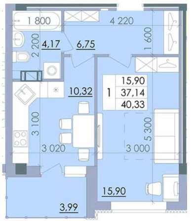 ТОП планування, не ліфтова квартира! 1к у продажу, Новобудова - фото 1