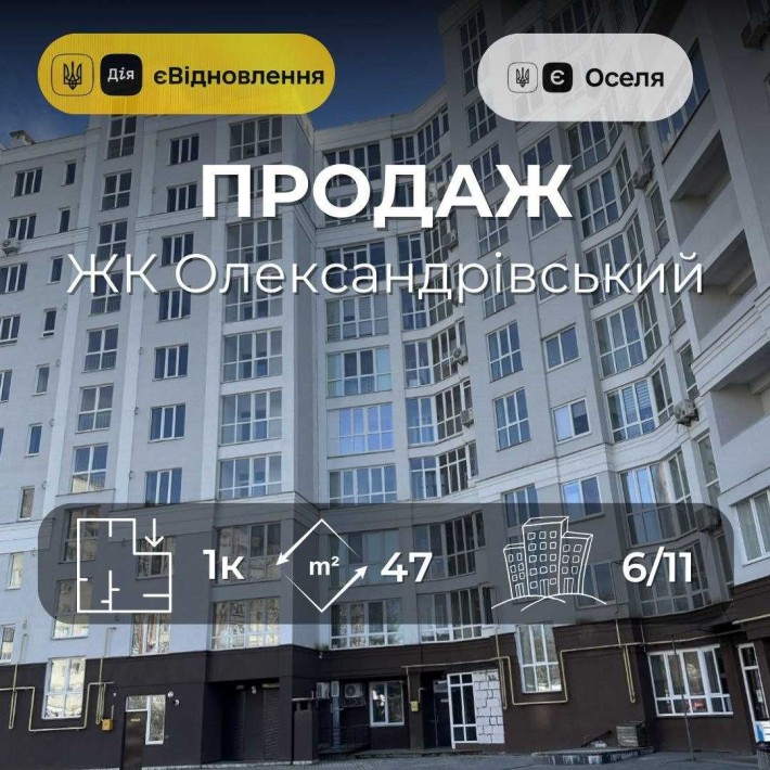 Вигідна ціна 1 м2 - 664$, 1 кімнатна квартира. єОселя/єВідновлення. SP - фото 1