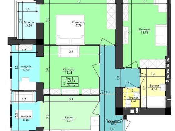 Трикімнатна квартира від забудовника! Черновцы