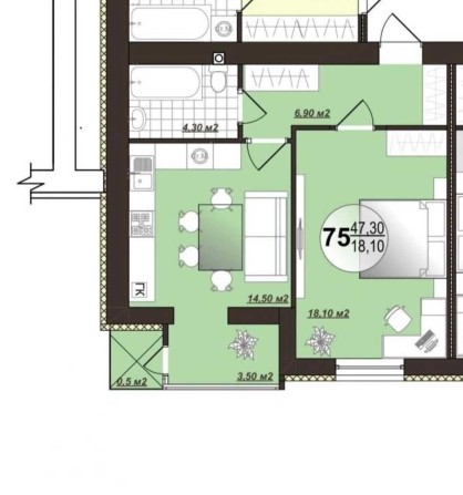 Продаж 1кімнатної квартири - фото 1