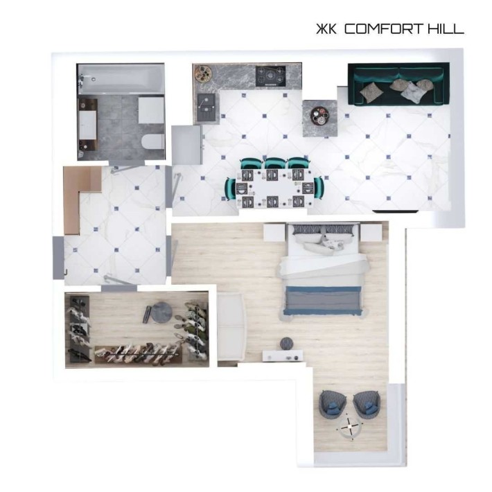 Продаж 1кім квартири 52 м.кв. від ЗАБУДОВНИКА ЖК Comfort Hill - фото 1