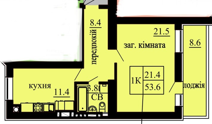 1 к квартира можна зробити 2 х кім.кв. ЖК Софія Сіті, дім готовий - фото 1