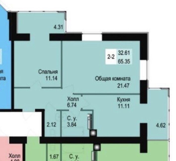Без %.Продаж 2к квартири.Торг!64000$ разом з оформленням під ключ! - фото 1