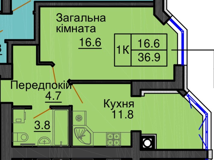 1-но кім. кв. ЖК Софія Резиденс зданий дім - фото 1