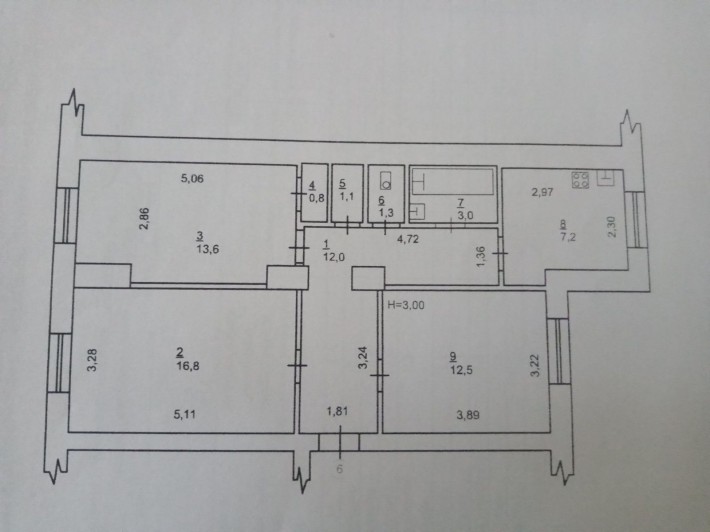 Продаж  3-кімнатної квартири - фото 1