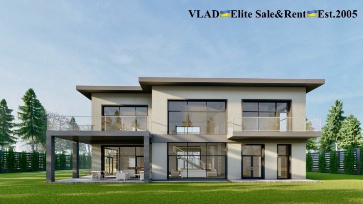 Лісники. КМ Хутір Ясний. Сучасний будинок, 406 м2, 4 спальні, 15 соток - фото 1