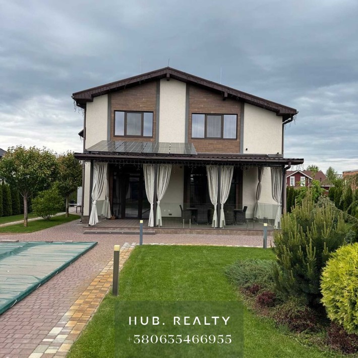 Продаж будинку з басейном в закритому КМ "Бобриця Парк". Ліс, озеро - фото 1