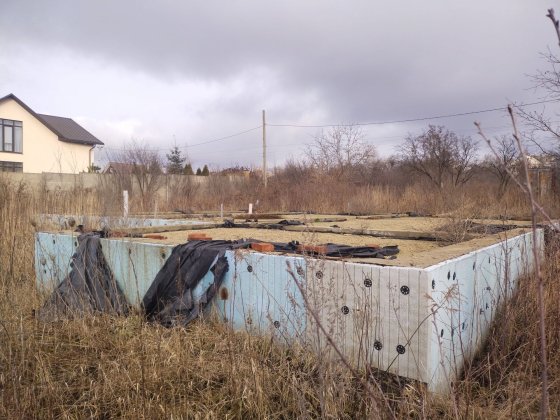 Продам  участок с фундаментом 2021г в М Даниловке за Баней Малая Даниловка