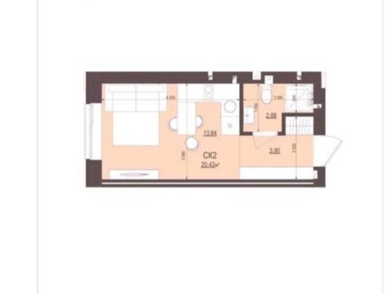 Продаж студіі в Гостомелі. Ціна 20000$. Гостомель