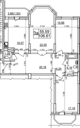 3х кімн квартира 106 м2 ЖК Атлант 2 Коцюбинське - фото 1