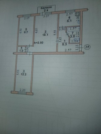 Продам 3 комн.  квартиру - фото 1