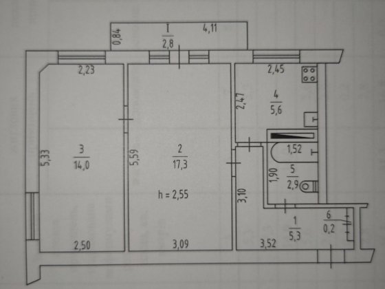 Продам квартиру 2 кімнати,2 поверх район Ливмаш Павлоград