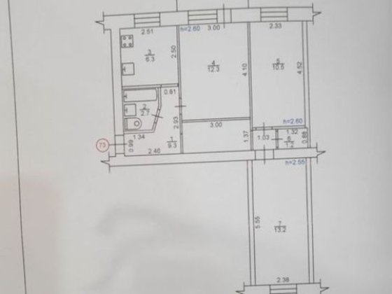 Продається 3 кімнатна квартира центр міста Шостка