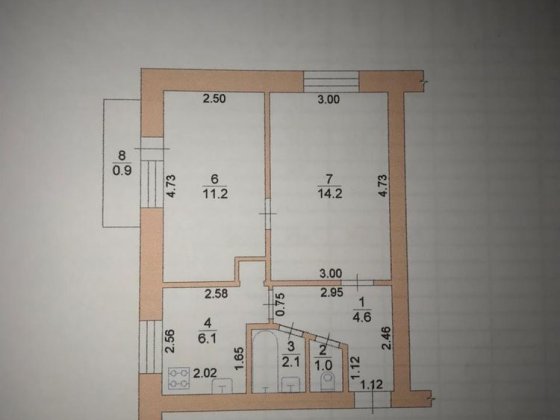 Продам 2-х кімнатну квартиру під ремонт(є документи на автономку) Шостка