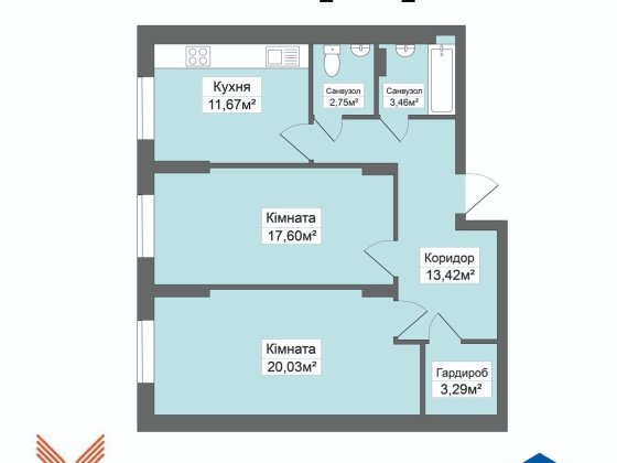 Квартира 78 м² в ЖК “Свобода” — простір і комфорт від забудовника. Хмельницький
