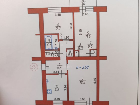 Квартира, трикімнатна, район Молоді. Рованці