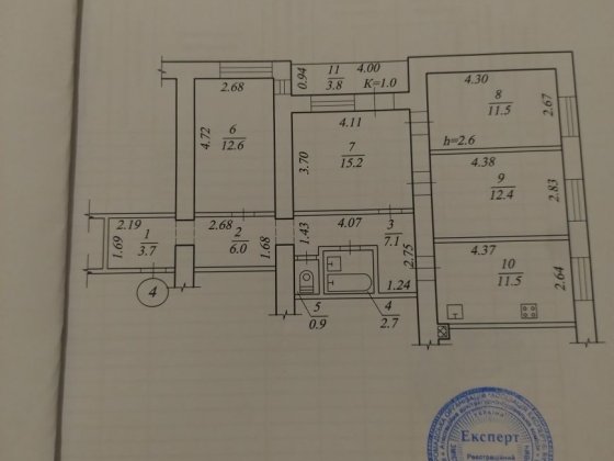 Срочная продажа 4 комн. 2/9 кирпич низ пр.Мазепы Старі Кодаки