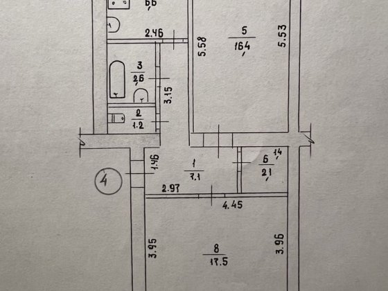 Продаж 2к квартири Новомосковськ 54,3 кв.м Орловщина