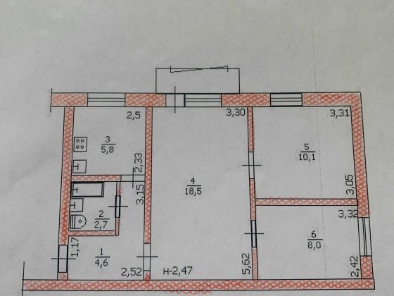 Продам квартира 3х ком. 2 этаж,старый фонд Терновка Тернівка