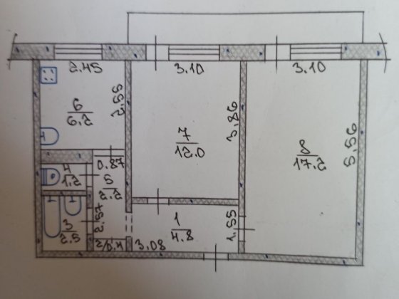 Срочно продается 2-х комнатная квартира новой планировки Тернівка