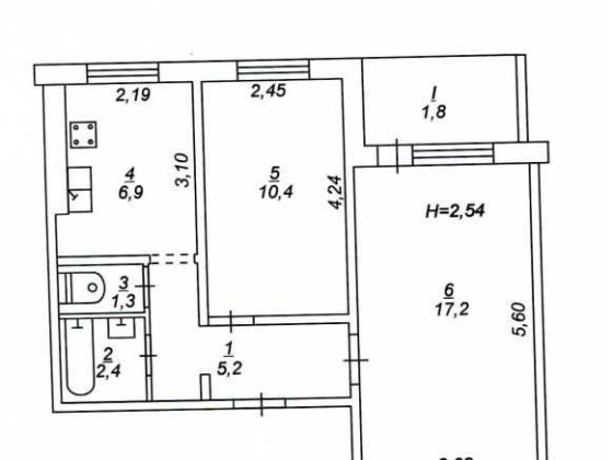 Продається 2-кімнатна квартира в Кривому Розі Терноватий Кут