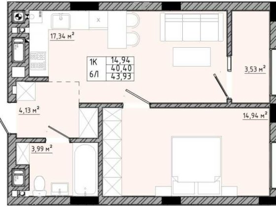 Продаж 1-кім квартири по вул Спортивній Стрийській Сокільники