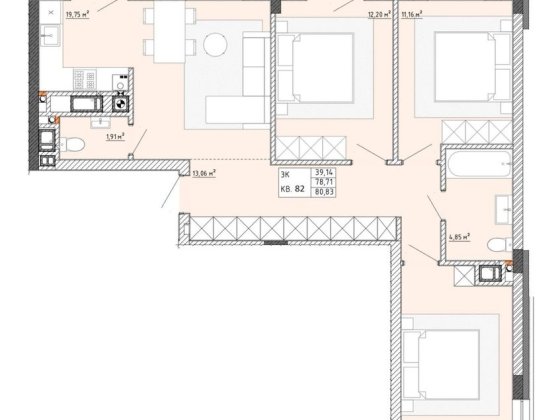 Продаж 3х кім квартири Пустомити, вул.Відродження Пустомыты