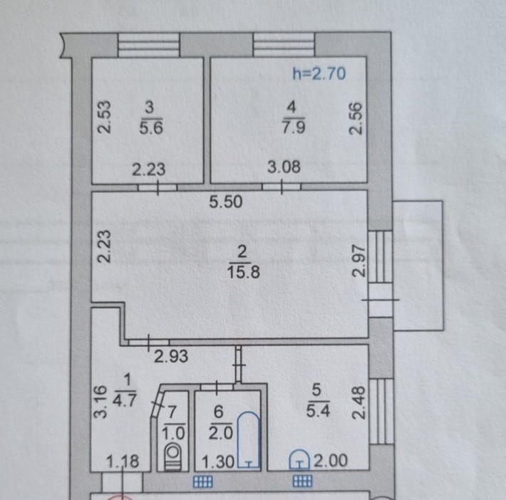 Продам трёх комнатную квартиру. - фото 1
