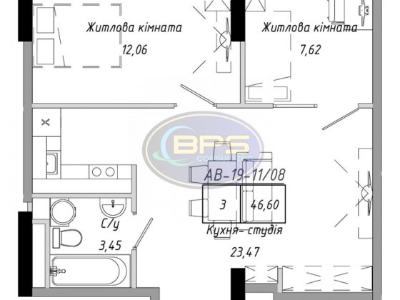 2-кімнатна квартира, без ремонту, від забудовників, ЖК Авангард