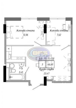 2-кімнатна квартира, без ремонту, від забудовників, ЖК - фото 1