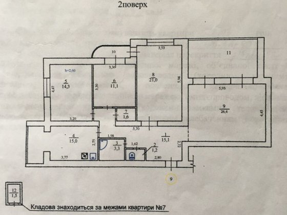 Нова великогабаритна квартира у цегляному будинку Вараш
