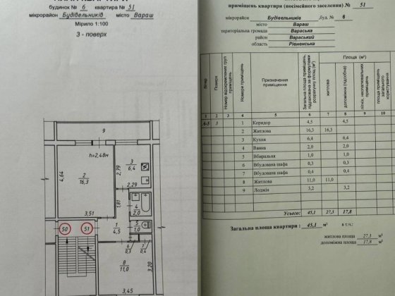 Продаж! Квартира 2-ох кімнатна м.Вараш Вараш