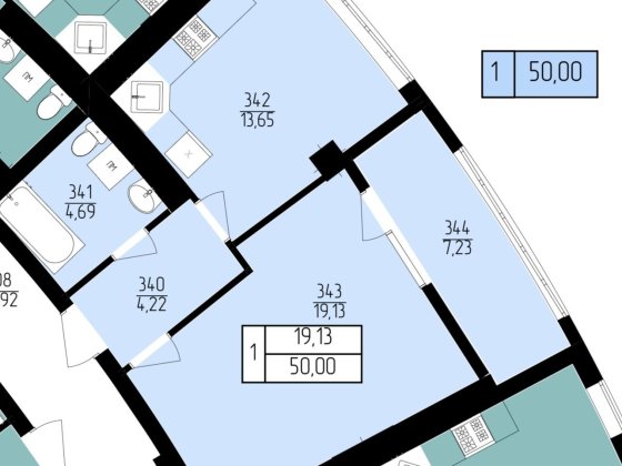 Однокімнатна квартира в новобудові Бармаки