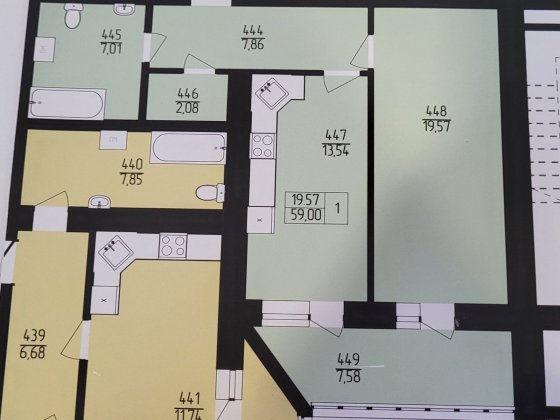 Простора однокімнатна квартира в новобудові Бармаки