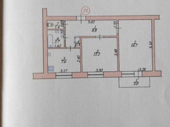 Продається двокімнатна квартира на вулиці Відродження України Тростянець