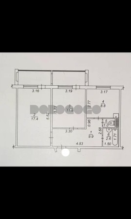 Продаж 1 кім. кв-ри  60 м2  у  м. Вишневе по вул. Європейська 34 Б - фото 1