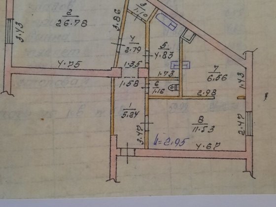 2-х комн. с автон.отопл. сталинка в Кривом Роге Кривий Ріг