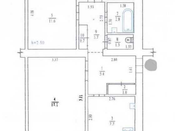 Продаж 3к квартири. Житловий стан. №17915 Полтава