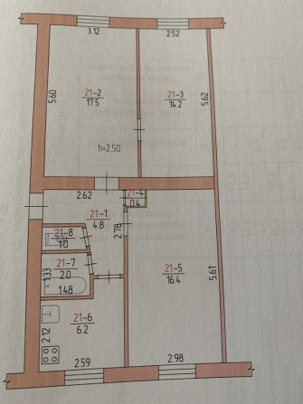 Трикімнатна квартира ЮГОК вул. Салтиківстка - фото 1